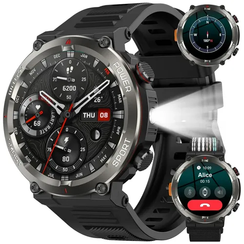 Militär Smartwatch Herren W50PRO mit Telefonfunktion