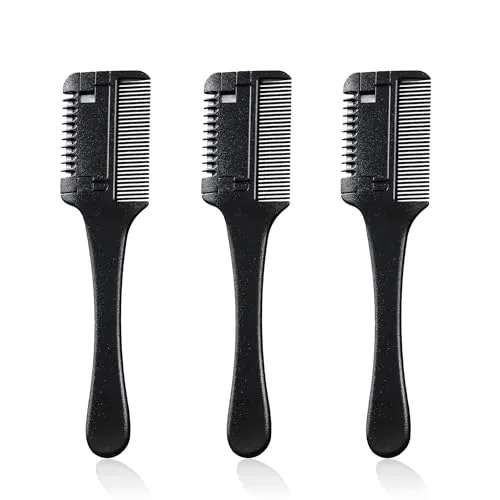 Stücke Hair Schneiden Trimmer Kamm - Doppelseitig für präzise Haarschnitte - Haarscherer mit 3 doppelseitigen Kämmen, ideal zum Ausdünnen und Schneiden für professionelle Ergebnisse zu Hause.