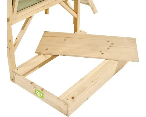 EXIT Sandkasten für Kinder - Kompakter Holzsandkasten (90 x 60 x 14 cm) für Spielspaß im Garten. Mit praktischem Deckel bleibt der Sand sauber. Ideal für kleinere Gärten oder als Ergänzung zu EXIT Spielhäusern. Wetterbeständig und sofort spielbereit.