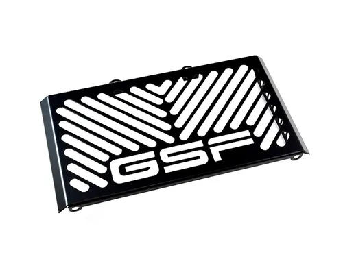 ZIEGER Kühlerabdeckung für Suzuki GSF 600/650 - Kühlerschutzgitter aus hochwertigem Edelstahl, gebürstet und pulverbeschichtet, schützt effektiv vor Schmutz und Beschädigungen.
