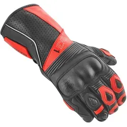 Bogotto Sprint Motorradhandschuhe perforiert, schwarz-rot, Größe XL - Hochwertige Lederhandschuhe mit sportlichem Design und verstärkten Knöcheln. Ideal für den Einsatz beim Motorradfahren und für optimalen Grip.