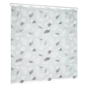 relaxdays Duschrollo Blätter 160,0 x 240,0 cm in schwarz von Relaxdays