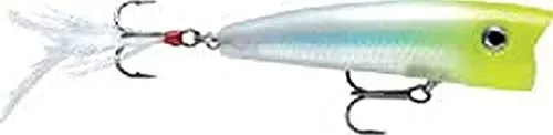 Rapala - X-Rap Pop Angelköder - Angelzubehör mit Großem Konkavem Kopf - Süßwasser und Salzwasser Spinnköder - Lauftiefe Topwater - Fischköder 7cm, 11g - Hergestellt in Estland - Chartreuse Ghost