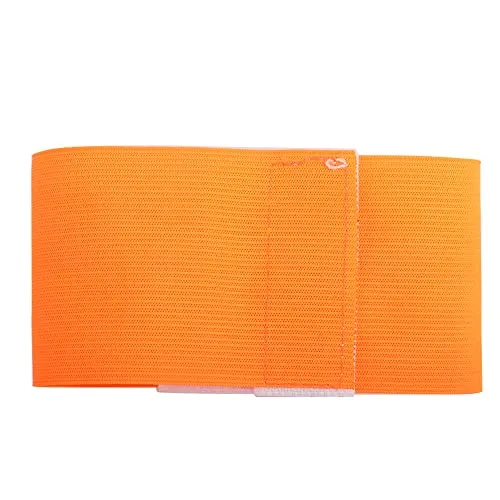 Kapitänsbinde, Armbinde Sportarmband Armbänder für Fußball Eishockey Rugby Netball Tennis Basketball(Orange)