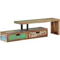 vidaXL TV Schrank aus Altholz, Fernsehschrank mit Stauraum - TV-Halterungen: Robuster TV-Schrank aus massivem Altholz, bietet viel Stauraum und verleiht deinem Wohnzimmer einen einzigartigen Antik-Stil.