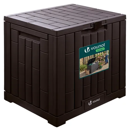 VOUNOT® 126L Gartenbox Aufbewahrungsbox, Braun
