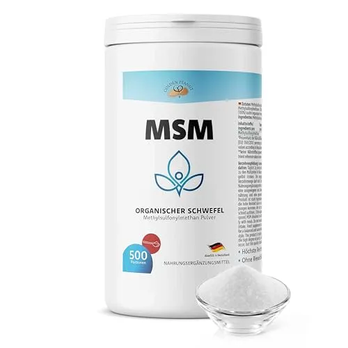 GOLDEN PEANUT MSM 1 kg Dose, Methylsulfonylmethan, höchste Reinheit, organischer Schwefel ohne Zusätze und Rieselhilfen