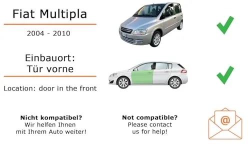 Lautsprecher Boxen Einbaupaket für Eton PRA13 kompatibel mit Multipla 3 vorne | 2X Tief-Mitteltöner 2X Hochtöner