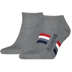 Tommy Hilfiger 2P Men Tab Sneaker Socks Grau Gr 43/46 Herren
