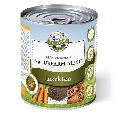 Bellfor Hypoallergenes Hundefutter Nass mit Insekten - Naturfarm-Menü