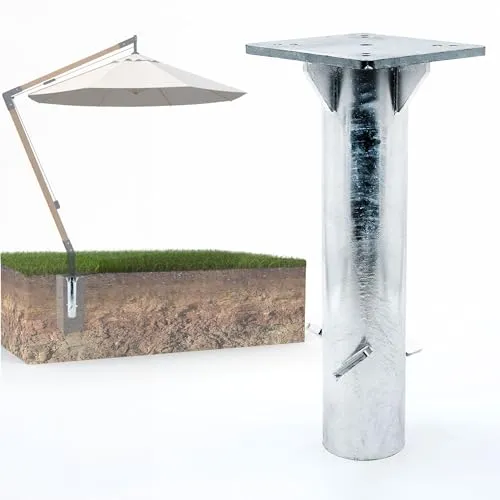osoltus Sonnenschirm-Bodenanker zum Einbetonieren von osoltus