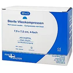 Vlieskompressen 7,5x7,5 cm steril 4fach 25X2 St von Fink & Walter GmbH