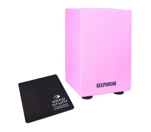 keepdrum Cajon keepdrum DC1M PK Junior Cajon Pink mit Sitz-Pad