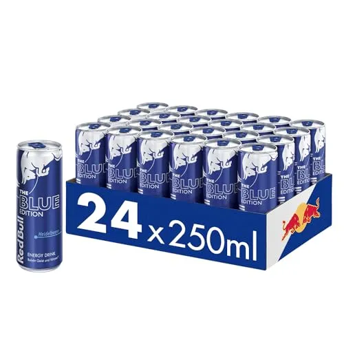 Red Bull Energy Drink Blue Edition Heidelbeere 0,25 Liter Dose - 24er Pack - Wochenprospekt KW21 2025 - Samstag, ideal für Vorratskäufe mit fruchtigem Heidelbeer-Geschmack für mehr Energie.