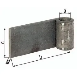 Anschweißband 13x80x40x5mm STA roh GAH - Eisenwaren, hochwertiges Stahlanschweißband mit präzisen Maßen für vielseitige Anwendungen im Metallbau.