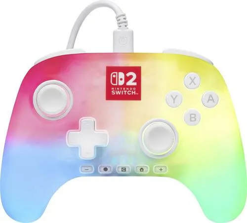 POWERA Advantage Kabelgebundener Controller Weiß mit Lumectra Ghost Lightning - Nintendo Switch 2 Controller mit einzigartiger Lumectra Ghost Lightning-Beleuchtung für ein beeindruckendes Spielerlebnis.