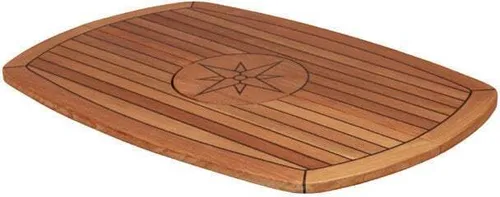 Talamex Teak Tabletop Circle Tisch für Boote, Stuhl für Boote