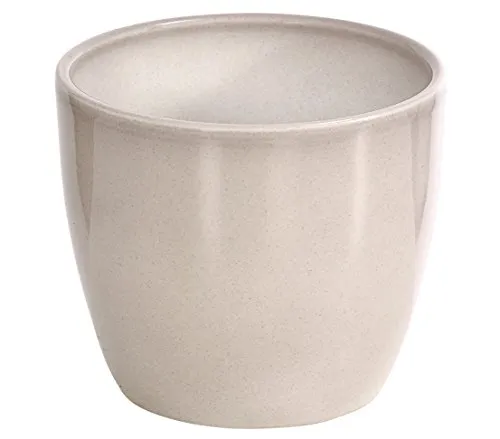 Produktbild Dehner Übertopf Lina, Ø 28 cm, Keramik, hellgrau