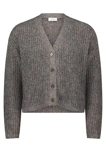 Damen Strickjacke CARTOON mit V-Ausschnitt - Modischer Oversized Cardigan in braun/copper, ideal für entspannte Freizeitlooks mit eleganter Knopfleiste und pflegeleichtem Material.