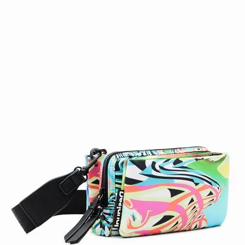 Desigual Women's Bag Hawaiian GEOSUR 9019 Tutti Fruti - Damen-Schultertaschen mit einzigartigem Hawaiian-Design und hochwertigen Material-Finishes für einen lässigen und stilvollen Look.