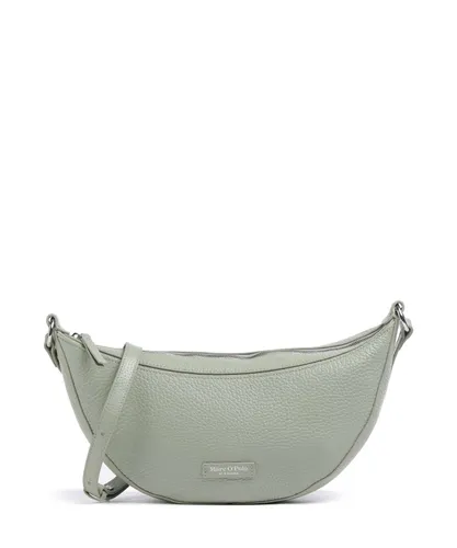 Marc O'Polo Crossbody Bag aus echtem Leder in Fresh Sage - Stilvolle Umhängetasche aus 100% echtem Leder, ideal für jeden Tag. Mit verstellbarem Schulterriemen und praktischem Zipper-Verschluss.