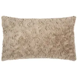 PAD Dekokissen Flair Beige - Eckiges Zierkissen in flauschiger Felloptik, ideal für ein gemütliches Ambiente. Pflegeleicht, maschinenwaschbar bei 30°C und mit praktischem Reißverschluss.