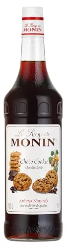 Monin Sirup Choco Cookie (1 x 1,0l) - für Kaffee Milchshakes Desserts - Intensives Schoko - Keks Aroma für vielseitigen Genuss