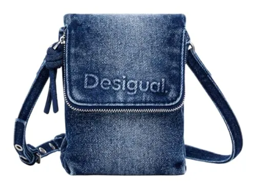 Desigual Damen Mone_Half Log Bi-Fold Wallet, blau - Damen-Geldbörsen mit stilvollem Design und praktischen Innentaschen, ideal für den Alltag und besonders sicher durch Reißverschluss.