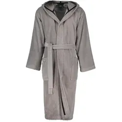 Cawoe Bademantel Grau XL - Hochwertiger Damen-Bademantel in Grau, besonders flauschig und angenehm warm. Ideal für entspannte Stunden zu Hause. Zertifiziert nach Oeko-Tex® Standard 100 und handmade in Germany.