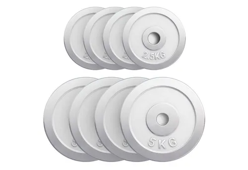 GORILLA SPORTS Hantelscheiben Einzeln oder Set, 30/31mm Bohrung, Gewichtsscheiben, Gewicht aus Chrom, Scheiben für Krafttraining, für Kurzhantel & Hantel-Set, Gewichtswahl