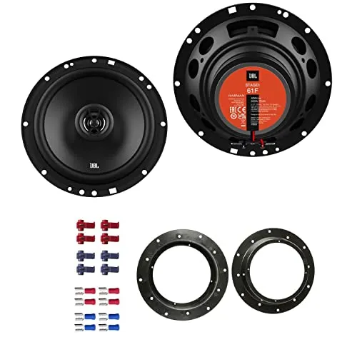 JBL Stage1 61F Lautsprecher für VW Caddy - Car-HiFi-Lautsprecher mit 400 W Leistung, ideal für VW Caddy ab 2003. Robuste Polypropylenkegel und Seidenhochtöner sorgen für kraftvollen Bass und klare Höhen.