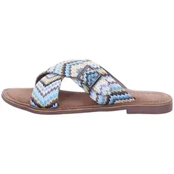 Lazamani Klassische Pantoletten Damen 31383239363436 Blau 41 EU - Stylische Pantoletten für Damen mit weichem Wildleder-Fußbett und atmungsaktiver Gummisohle. Ideal für entspannte Sommertage, vereinen Komfort und Eleganz.