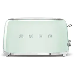 Smeg TSF02PGEU Toaster - Pastellgrün, 50s Style, für 4 Scheiben und vielseitige Toaststufen