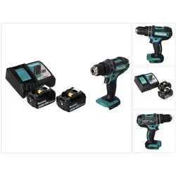 Makita DHP 482 RM Akku Schlagbohrschrauber 18 V - Akkuschrauber mit 62 Nm Drehmoment, inklusive 2x 4,0 Ah Lithium-Ionen Akkus und Ladegerät, ideal für anspruchsvolle Projekte und flexibles Arbeiten.