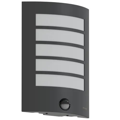 LED Außenleuchte mit Bewegungsmelder IP54 - Moderne Wandleuchte für außen, wetterfest und mit einstellbarem Erfassungswinkel bis 90°. Ideal zur sicheren Beleuchtung von Eingängen und Terrassen.