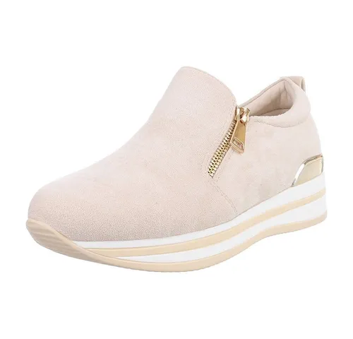 Ital-Design Trendige Keilabsatz Sneaker in Beige (89318996)