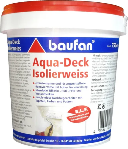 Baufan Aqua-Deck Isolierweiss - Gewicht: 750 ml