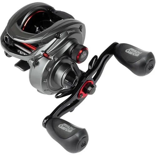 ABU GARCIA Max 4 Low Profile 41 LH - Hochleistungs-Angelrolle - Angelrolle mit 4 Edelstahl-HPCR-Kugellagern, ideal für das Angeln mit großen Ködern und Trolling, ausgestattet mit einem langlebigen Duragear Getriebe.