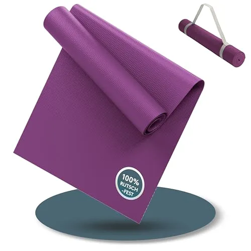 LILENO SPORTS Yoga Matte Beere (180x60cm) in pink von LILENO SPORTS