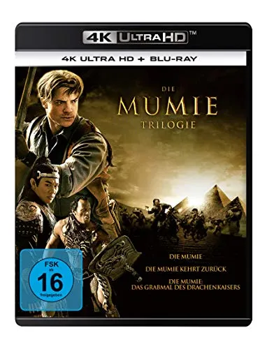 Die Mumie Trilogie (6 Discs) [4K Ultra HD] + [2 Blu-rays] - Spannende Abenteuer in beeindruckender 4K Ultra HD Qualität, ideal für Fans von Action- und Abenteuerfilmen.