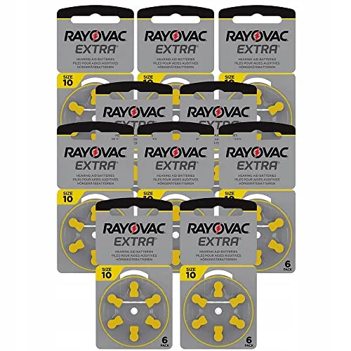 Rayovac Extra Advanced 10 Hörgerätebatterien (60er Pack)