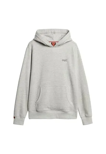 Superdry ESSENTIAL LOGO HOODIE HB grau XL - Modisches Kapuzensweatshirt in Varsity Grey Grindle, aus pflegeleichter angerauter Sweatware, ideal für lässige Outfits und jeden Tag.