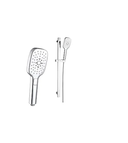 Marwell Handbrause-Set QUATTRO II in Chrom - Handbrausen mit stufenlos verstellbarem Stangengleiter und 3 Strahlarten, ideal für individuelles Duscherlebnis und einfache Reinigung dank Quick Clean Funktion.