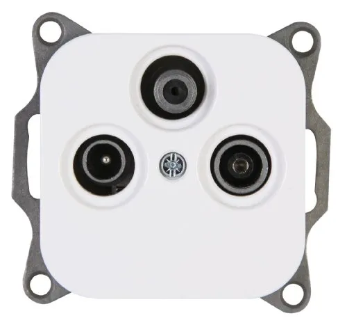 Kopp 118202006 Donau Antennensteckdose TV/RF/SAT, 3-fach