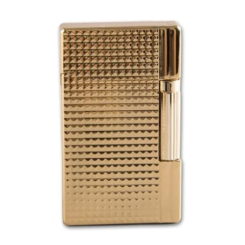 Feuerzeug Jean Claude Dustin aus Messing poliert in gold glänzend mit