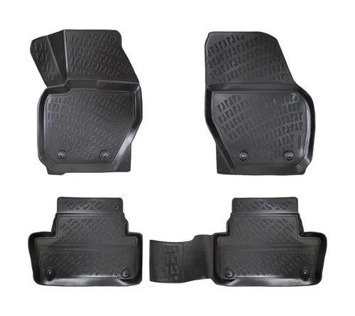 3D Auto Fußmatten Set für Volvo XC-60 (1.Gen - XC60) 2008-2017 - Hochwertiges Fußmattenset in Schwarz, perfekt passend für Volvo XC-60. Mit geprüfter EU-Qualität, 100% TPE Material für optimalen Schutz und Langlebigkeit.