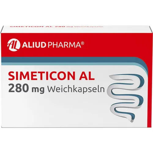 ALIUD Pharma SIMETICON AL 280 mg Weichkapseln 32 St. - Arzneimittel mit bewährtem Simeticon, wirkt schnell gegen gasbedingte Magen-Darm-Probleme und ist gut verträglich.