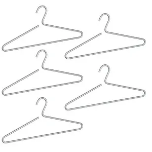 WENKO Kleiderbügel Modell Lux, 5-tlg. Set aus Aluminium in silber von WENKO