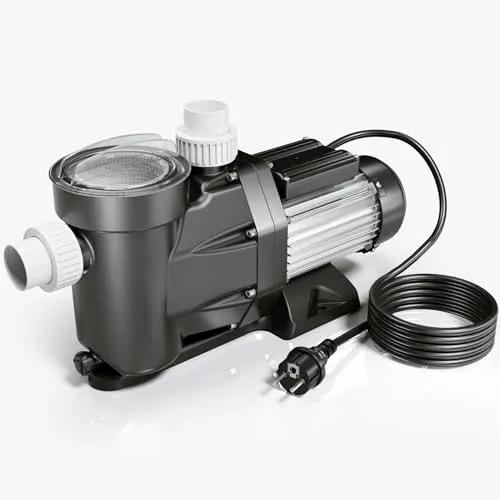 WilTec Poolpumpe 28800 l/h 1300 W - Effiziente Schwimmbadfilterpumpe - Poolpumpen mit 28800 l/h für optimale Wasserumwälzung, robuste 1300 W Leistung, ideal für Schwimmbäder und sorgt für hervorragende Wasserqualität.
