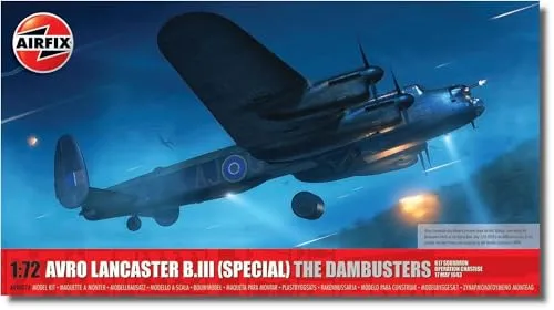 Airfix A09007A Avro Lancaster B.III SPECIAL THE DAMBUSTERS 1:72 - Flugzeugmodell im Maßstab 1:72, detailgetreu und ideal für Modellbau-Fans und Geschichtsinteressierte.